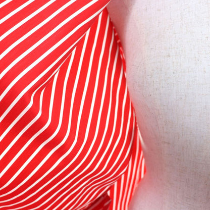 Balenciaga 576677 100% Cotton Striped Sleeveless Shirt Dress Red White 32 Made