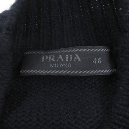 Prada 2023 Umr576 100% Cashmere Logo Embroidery Embroidered Embroidery Mock