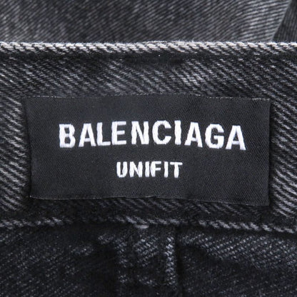 Balenciaga 22AW 697829 Flared Denim Washed Flared Denim Pants Black XXS Made In