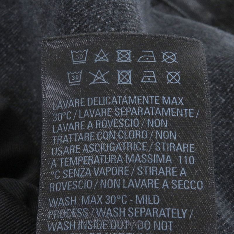 Balenciaga 22AW 697829 Flared Denim Washed Flared Denim Pants Black XXS Made In