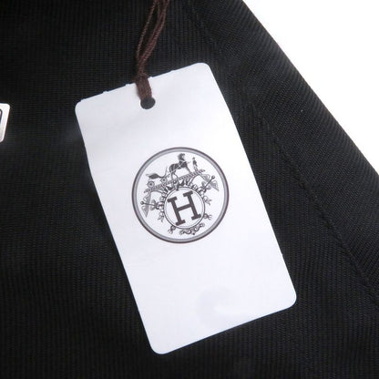 Hermes Serie Button H Logo Zip Jacket Black Blouson 46 With Hanger And Garment