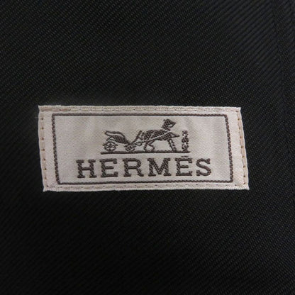 Hermes Serie Button H Logo Zip Jacket Black Blouson 46 With Hanger And Garment