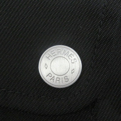 Hermes Serie Button H Logo Zip Jacket Black Blouson 46 With Hanger And Garment