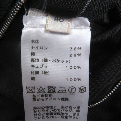 Hermes Serie Button H Logo Zip Jacket Black Blouson 46 With Hanger And Garment