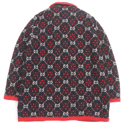 Gucci 543433 Alpaca Wool Taiga - Head Gold Buttons GG Jacquard Knit Cardigan