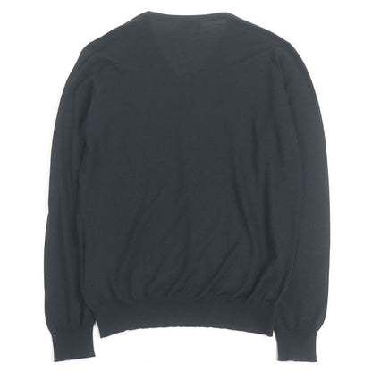 Prada 2022 Umb221 100% Cashmere V-neck Light Hand Long Sleeve Knit Sweater