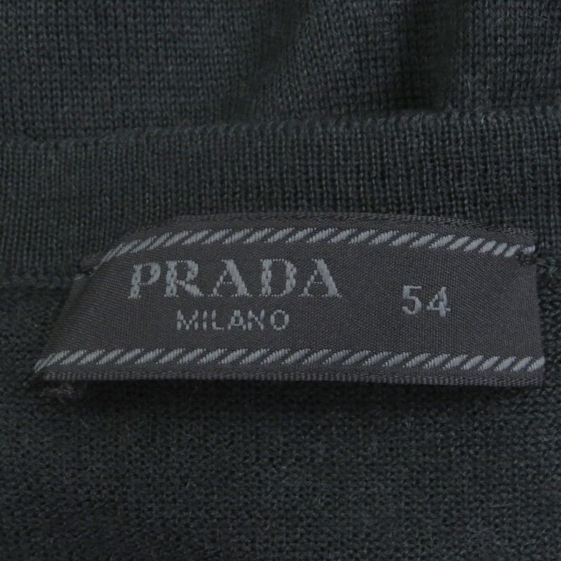 Prada 2022 Umb221 100% Cashmere V-neck Light Hand Long Sleeve Knit Sweater