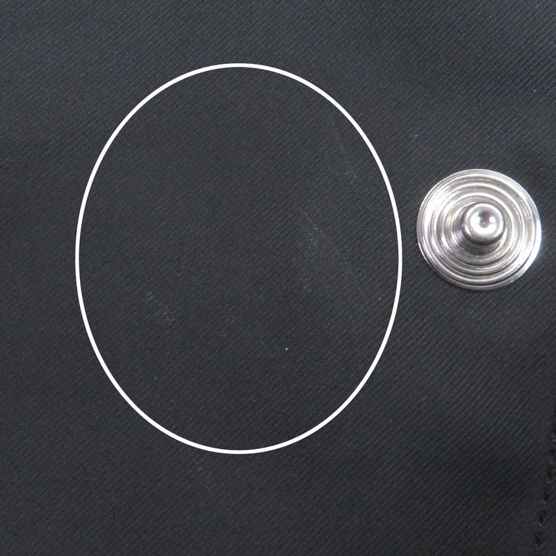 Louis Vuitton Logo Silver Hardware Stand Collar Nylon Coat Mod Coat Navy 46