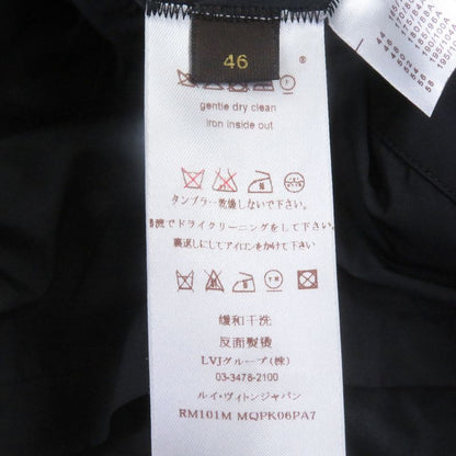 Louis Vuitton Logo Silver Hardware Stand Collar Nylon Coat Mod Coat Navy 46