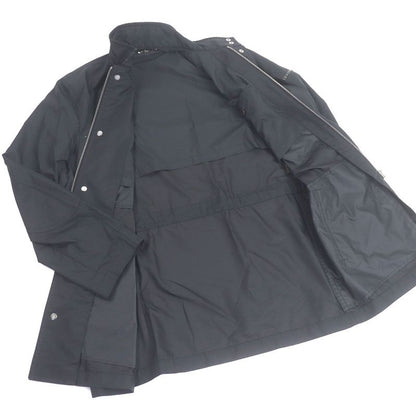 Louis Vuitton Logo Silver Hardware Stand Collar Nylon Coat Mod Coat Navy 46