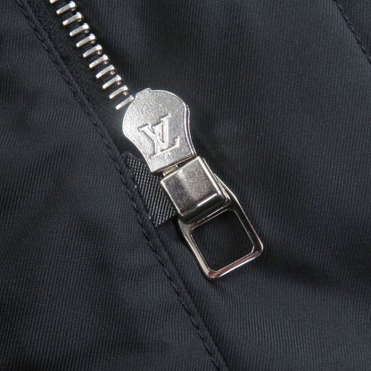 Louis Vuitton Logo Silver Hardware Stand Collar Nylon Coat Mod Coat Navy 46
