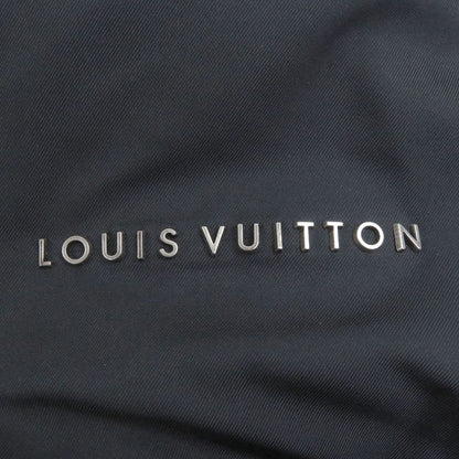 Louis Vuitton Logo Silver Hardware Stand Collar Nylon Coat Mod Coat Navy 46