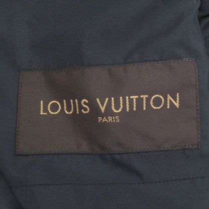 Louis Vuitton Logo Silver Hardware Stand Collar Nylon Coat Mod Coat Navy 46