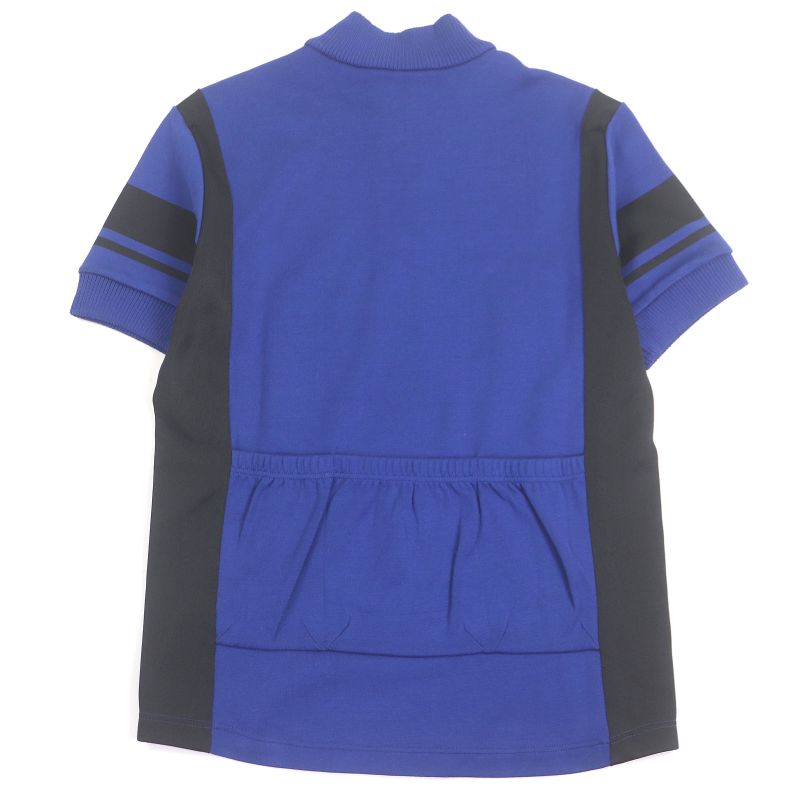 Louis Vuitton Jacquard Cyc Ring T-shirt Half Zip Short Sleeve Knit Blue Black S