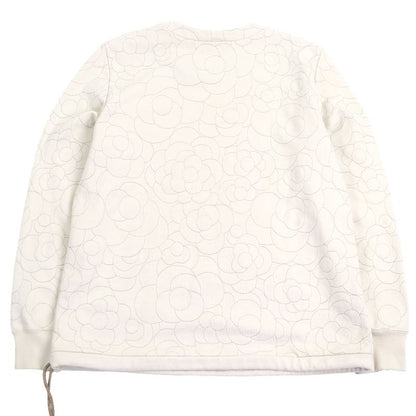 CHANEL P59465 Coco Mark Button Camellia Stitch Rare Size Sweatshirt Beige 46