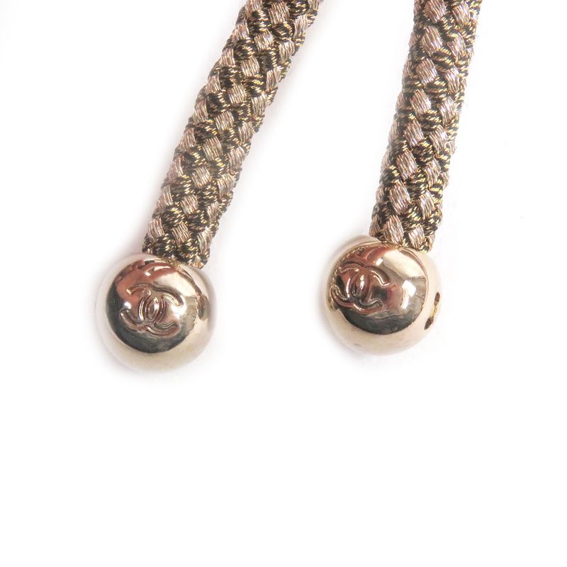 CHANEL P59465 Coco Mark Button Camellia Stitch Rare Size Sweatshirt Beige 46