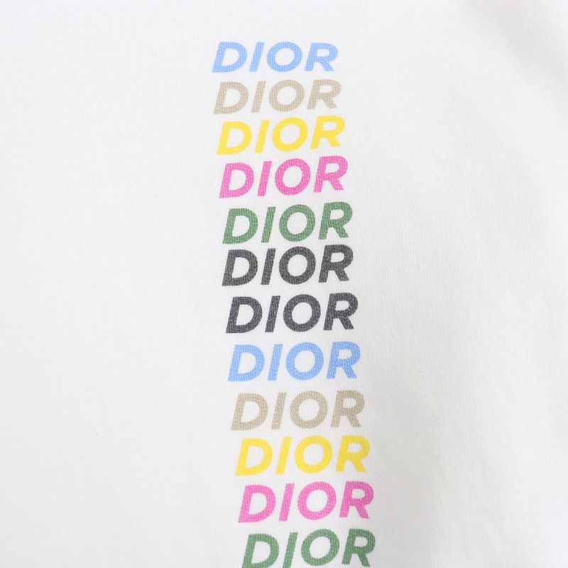 DIOR Homme 24SS 413j646a0531 Multi Logo Print Pullover Hoodie White XXL Made