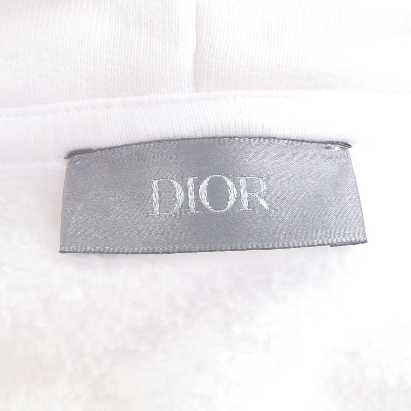 DIOR Homme 24SS 413j646a0531 Multi Logo Print Pullover Hoodie White XXL Made