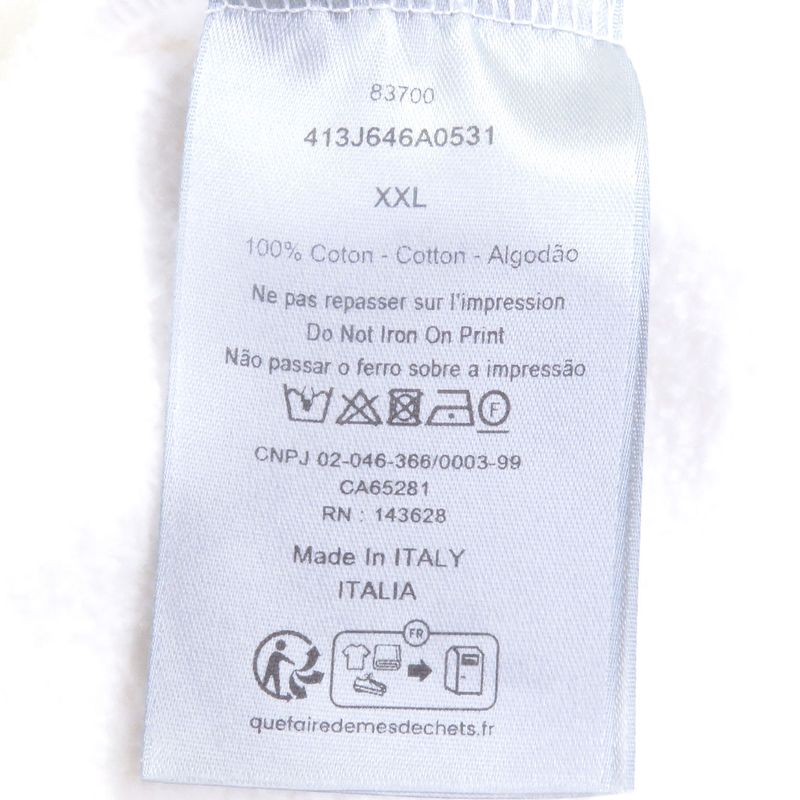 DIOR Homme 24SS 413j646a0531 Multi Logo Print Pullover Hoodie White XXL Made