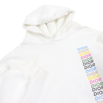 DIOR Homme 24SS 413j646a0531 Multi Logo Print Pullover Hoodie White XXL Made
