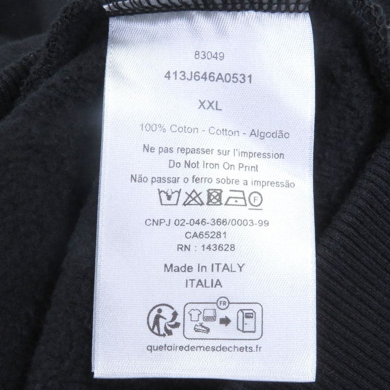 DIOR Homme 24SS 413j646a0531 Multi Logo Print Pullover Hoodie Black XXL Made