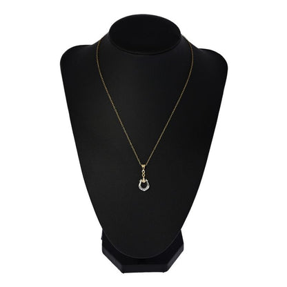 Celine Triomphe Logo Diamond Pendant Top / YG / 750 X Pt900 Combination - 2.9g