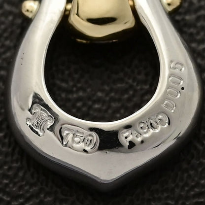 Celine Triomphe Logo Diamond Pendant Top / YG / 750 X Pt900 Combination - 2.9g