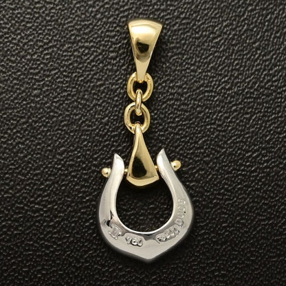 Celine Triomphe Logo Diamond Pendant Top / YG / 750 X Pt900 Combination - 2.9g