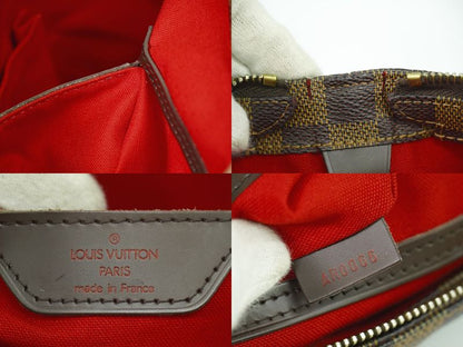 Authentic Louis Vuitton LV Cabas Mezzo Special Order Damier Ebène Shoulder Bag