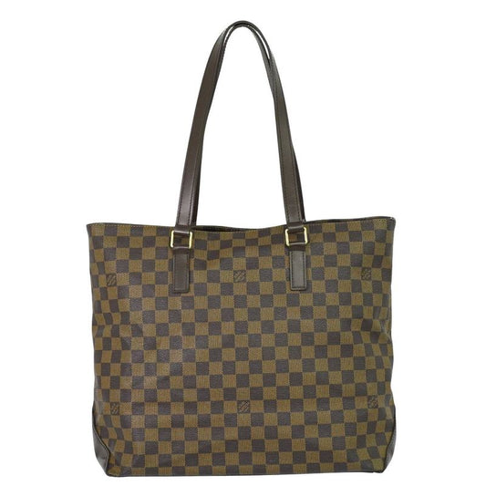 Authentic Louis Vuitton LV Cabas Mezzo Special Order Damier Ebène Shoulder Bag