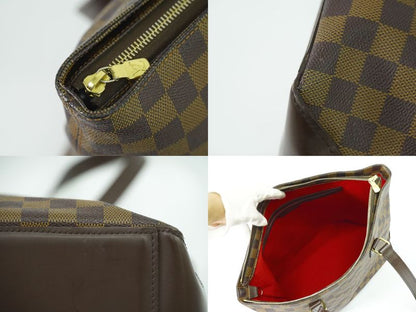 Authentic Louis Vuitton LV Cabas Mezzo Special Order Damier Ebène Shoulder Bag