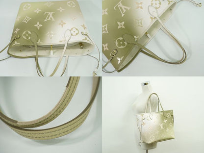 Authentic Louis Vuitton LV Neverfull MM Monogram Gradient Tote Bag Sunset Khaki