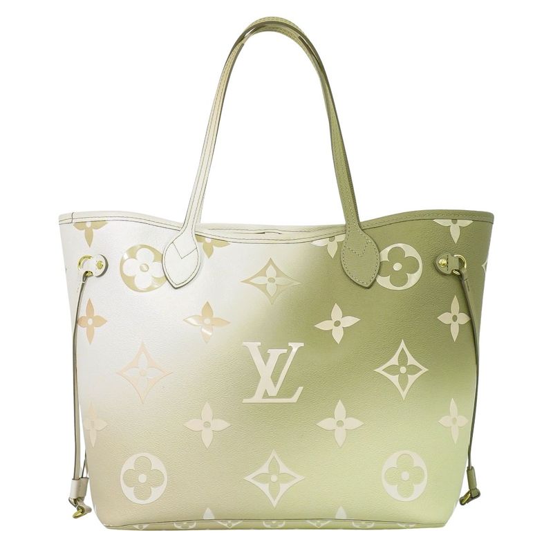 Authentic Louis Vuitton LV Neverfull MM Monogram Gradient Tote Bag Sunset Khaki