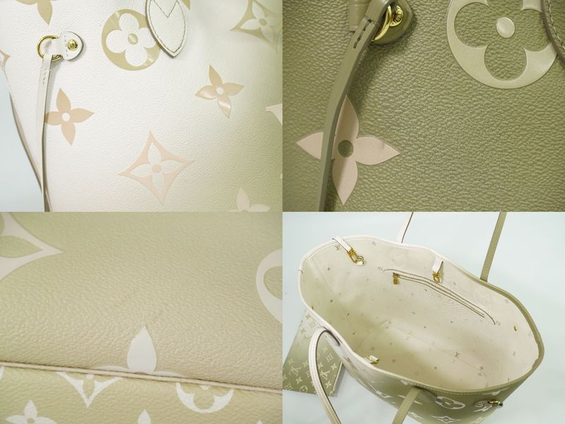 Authentic Louis Vuitton LV Neverfull MM Monogram Gradient Tote Bag Sunset Khaki