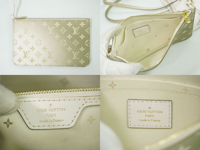 Authentic Louis Vuitton LV Neverfull MM Monogram Gradient Tote Bag Sunset Khaki