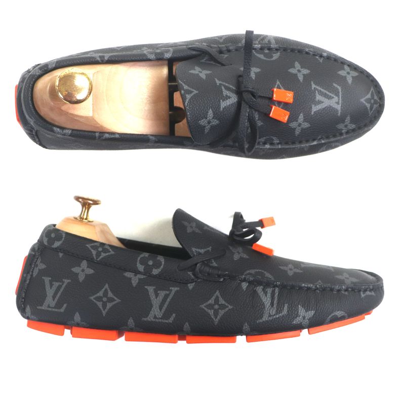  Louis Vuitton 2022 1aaf2w Driver Line Monogram Eclipse Driving Shoes Black 6