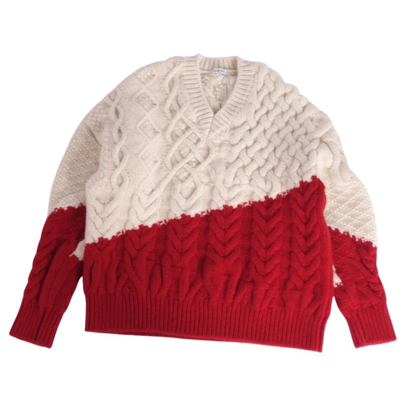 Loewe Knit Sweater Long Sleeve Long Sleeve Wool Top