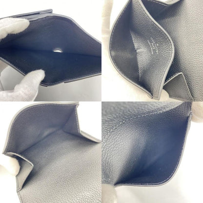 Louis Vuitton M64309 Portefeuille Lock Me 2 Compact Wallet Leather Noir Black