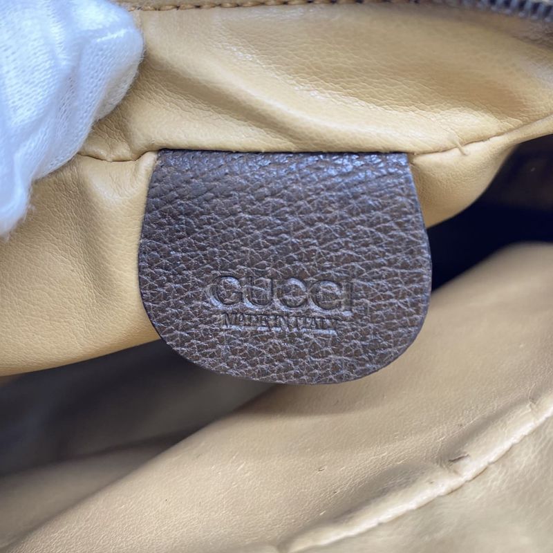 Gucci Old Gucci 001 115 GG Supreme Sherry Shoulder Bag PVC Brown Vintage Men