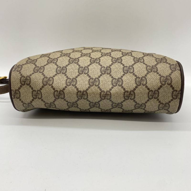 Gucci Old Gucci 001 115 GG Supreme Sherry Shoulder Bag PVC Brown Vintage Men