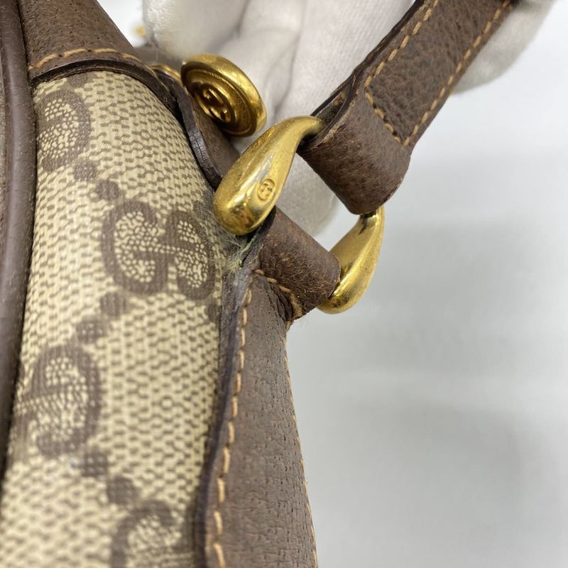 Gucci Old Gucci 001 115 GG Supreme Sherry Shoulder Bag PVC Brown Vintage Men