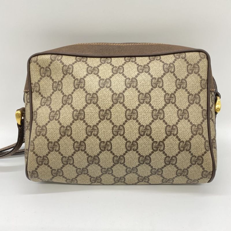 Gucci Old Gucci 001 115 GG Supreme Sherry Shoulder Bag PVC Brown Vintage Men