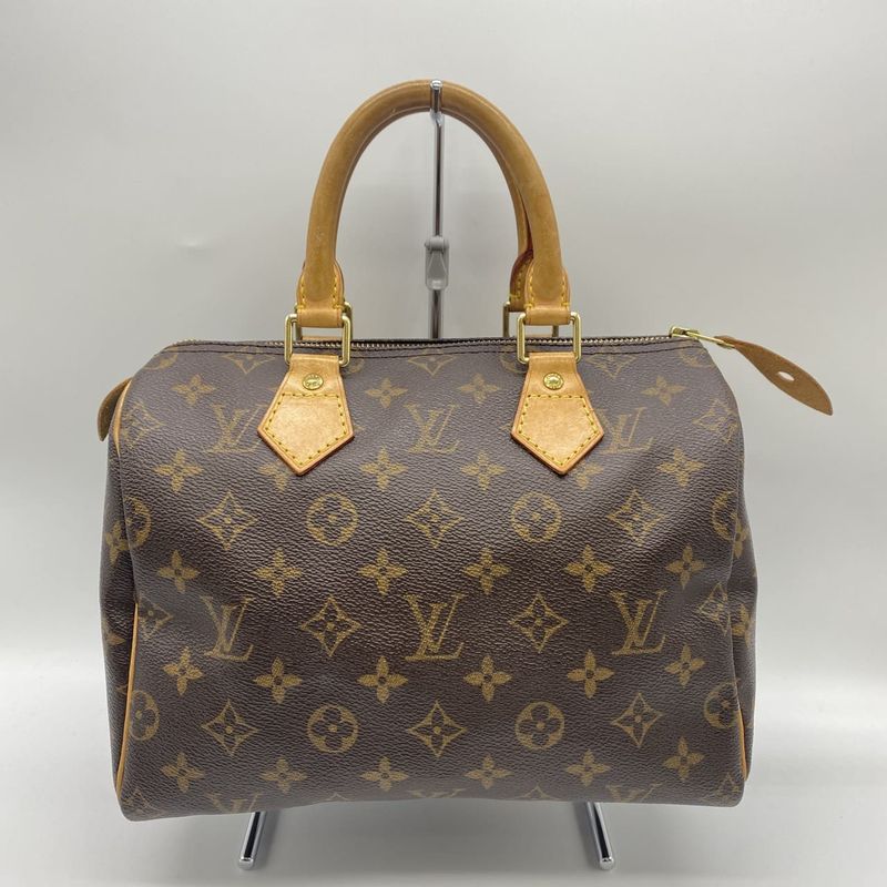 Louis Vuitton M41528 Speedy 25 Handbag Mini Boston Monogram Brown Men Women