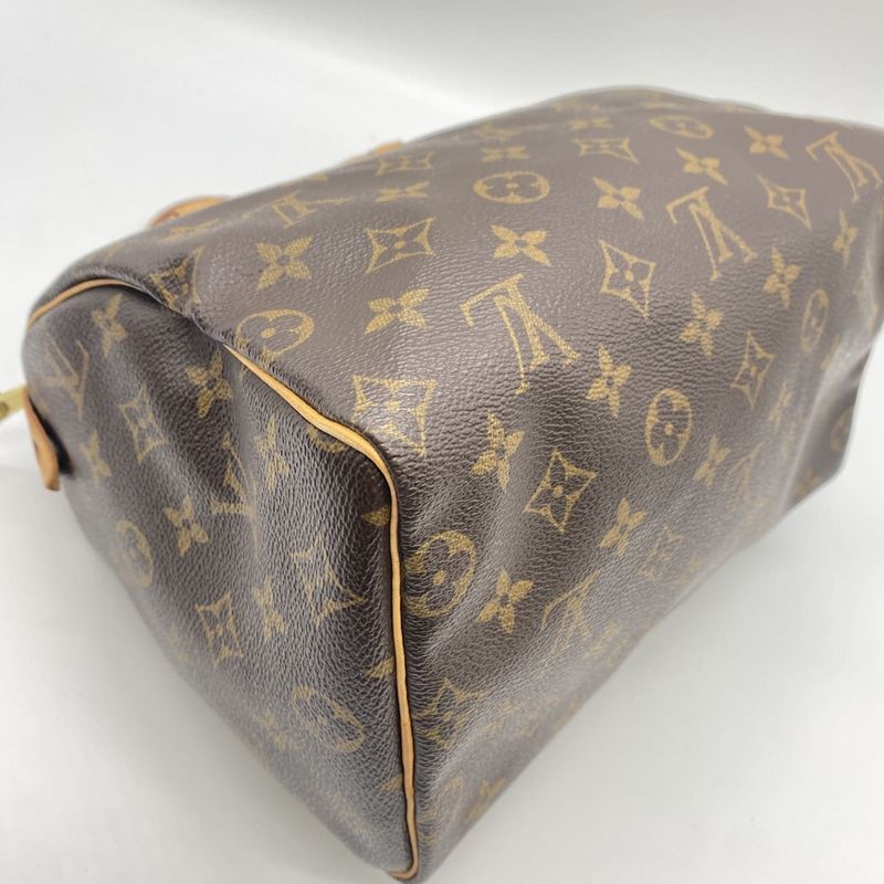 Louis Vuitton M41528 Speedy 25 Handbag Mini Boston Monogram Brown Men Women