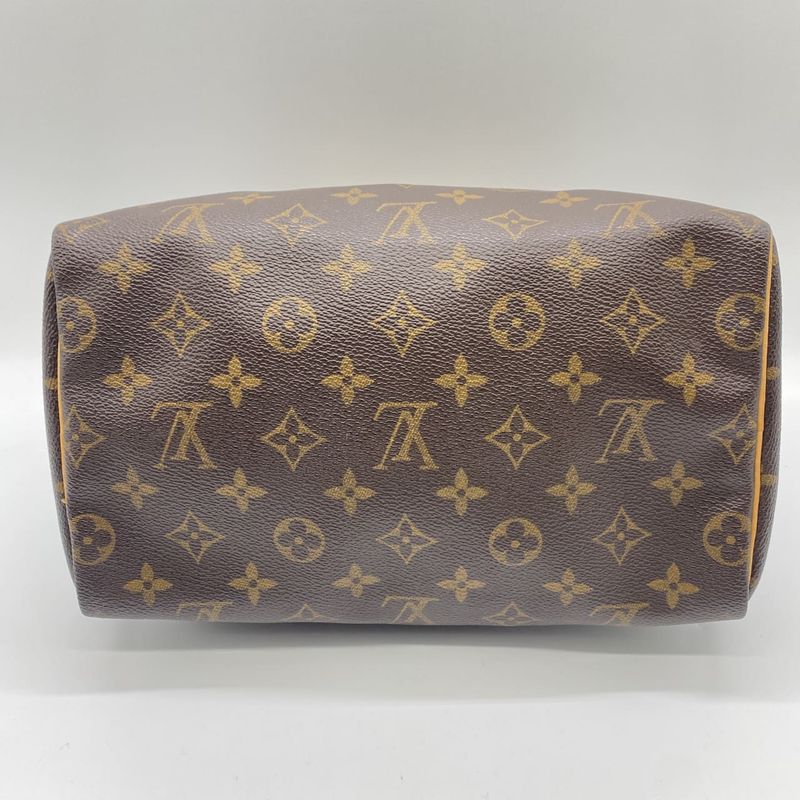 Louis Vuitton M41528 Speedy 25 Handbag Mini Boston Monogram Brown Men Women