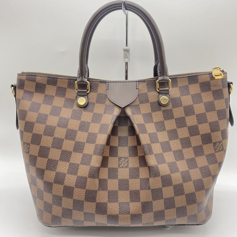 Louis Vuitton N41546 Damier Sienna MM Handbag Tote Bag Shoulder 2way Damier