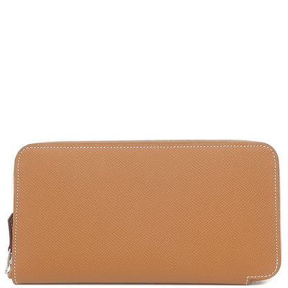 Hermes Long Wallet Azap Long Silkyne Vaux Epson Gold Silver Hardware Unused