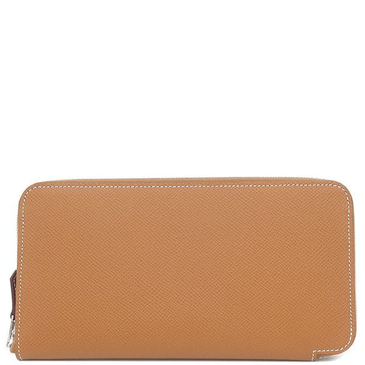 Hermes Long Wallet Azap Long Silkyne Vaux Epson Gold Silver Hardware Unused
