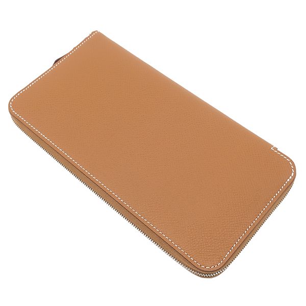 Hermes Long Wallet Azap Long Silkyne Vaux Epson Gold Silver Hardware Unused