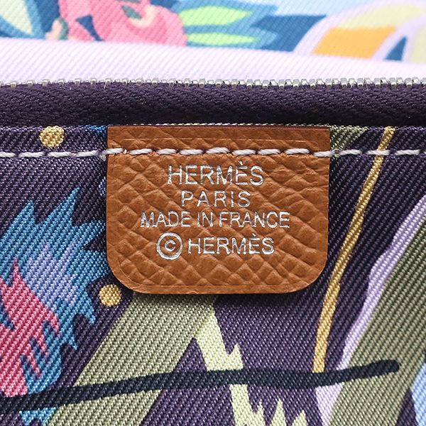 Hermes Long Wallet Azap Long Silkyne Vaux Epson Gold Silver Hardware Unused